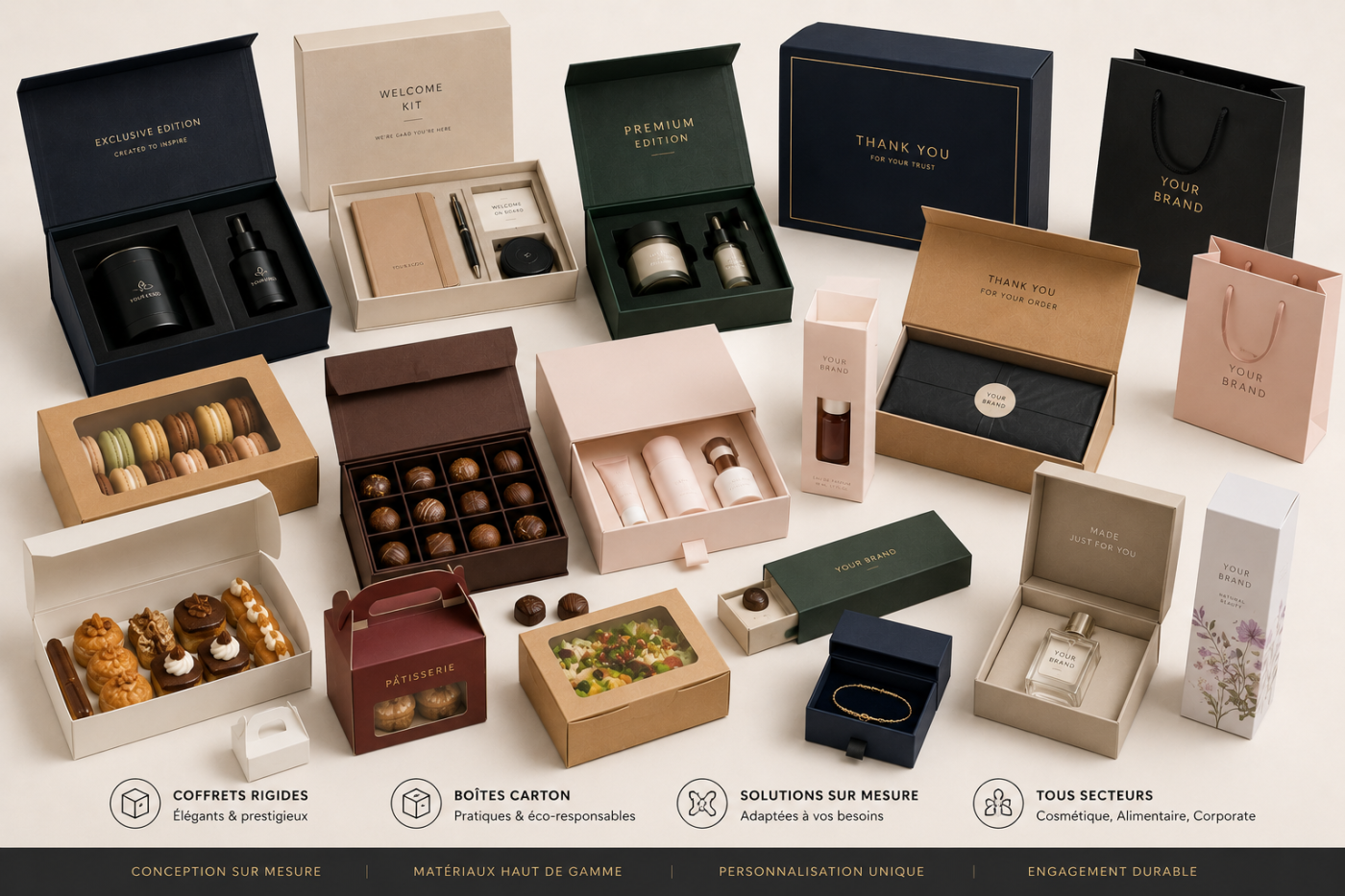 Packaging personnalisé premium pour marques [cyan]exigeantes[/cyan].